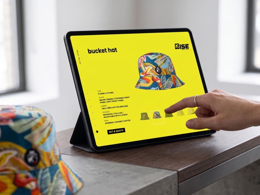 Rise Headwear — NFC loyalty portal.